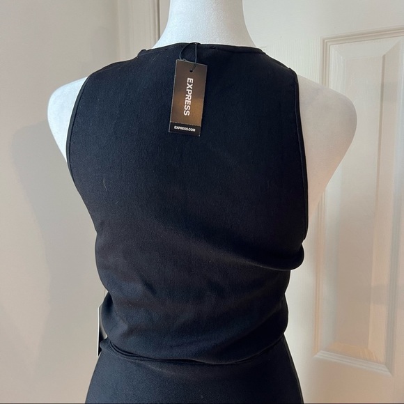EXPRESS Sleeveless Fit & Flare Sweater Dress - Picture 10 of 11